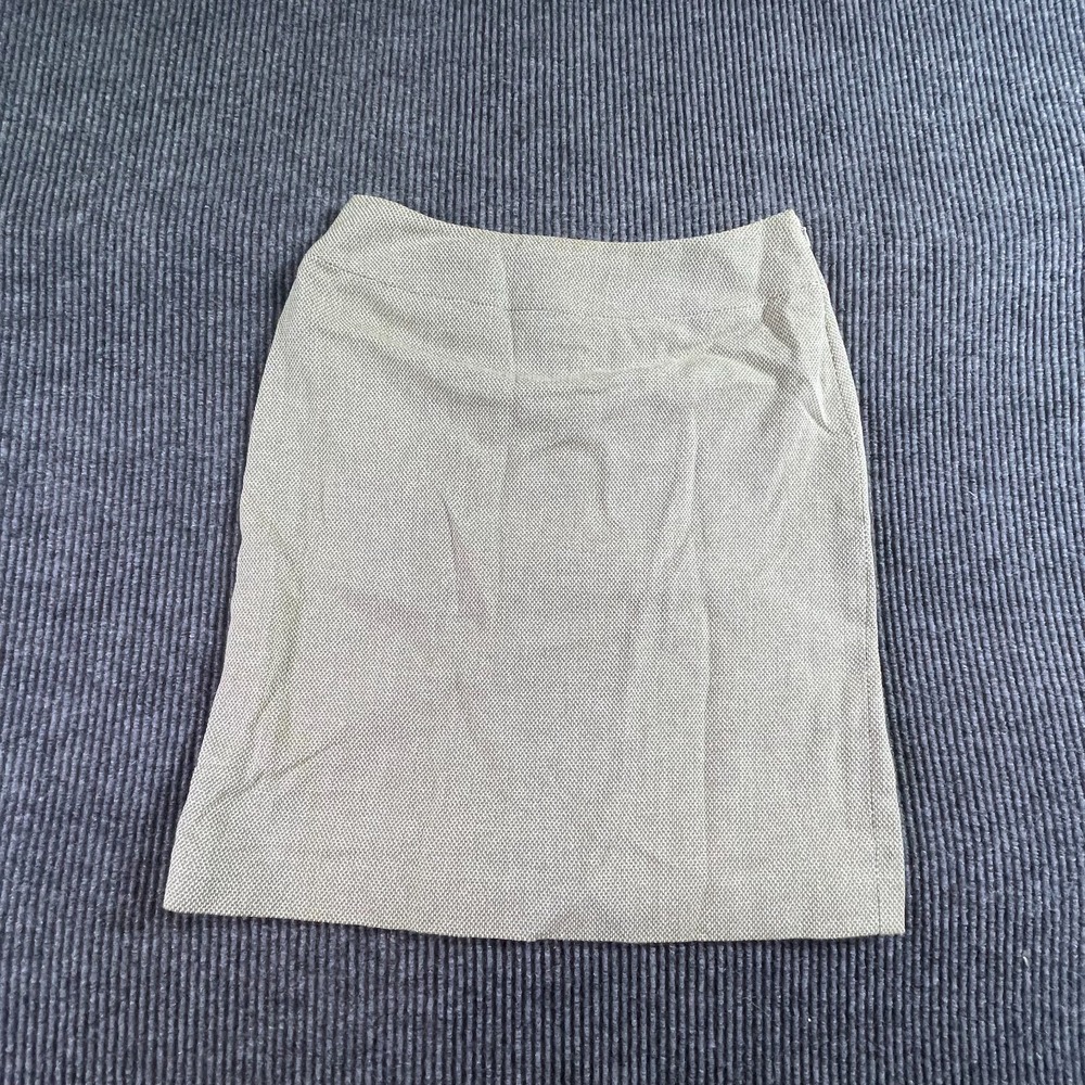 VTG Kasper Skirt Womens 8 P‎ Green Straight Aline ZipUp Lined Cotton Workwear